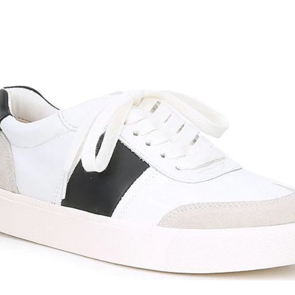 Sam Edelman Enna Leather and Suede Color Block Sneakers